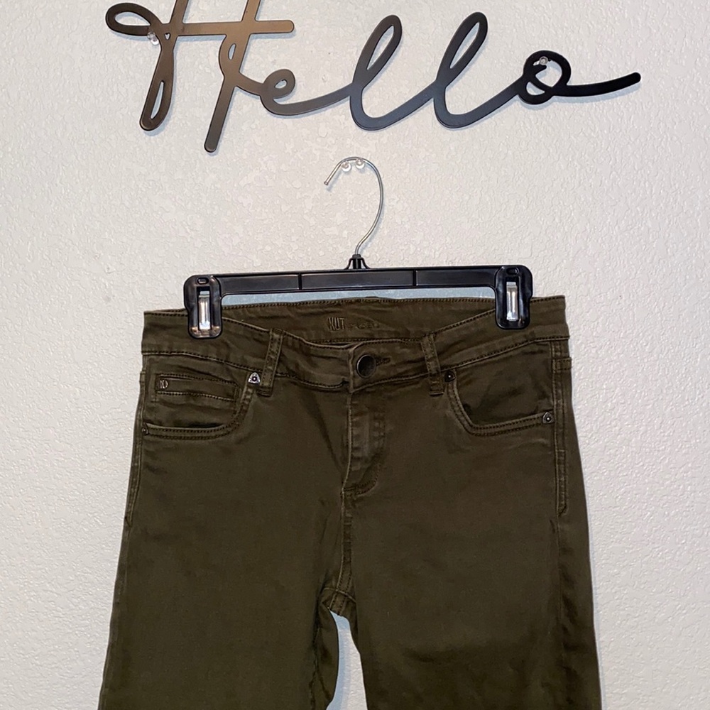Kut from the kloth military green jeans